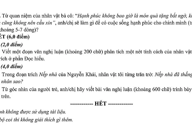 Định hướng ôn thi tốt nghiệp môn Ngữ văn hiệu quả từ đề thi thử nghiệm